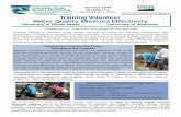 Training Volunteer Water Quality Monitors Effectively · Effective training of volunteer water quality monitors is critical for volunteer competency and satisfaction, and therefore