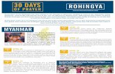 30 DAYS ROHINGYA OF PRAYER · 2020-04-19 · 30 DAYS ROHINGYA OF PRAYER Persecution of the Rohingya has been going on for decades in Myanmar, leading to most of the population being
