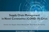 Supply Chain Management in Novel Coronavirus …...2020/03/20  · Supply Chain Management in Novel Coronavirus (COVID-19) Crisis Center for Supply Chain ResearchÒ, Penn State University