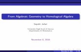 From Algebraic Geometry to Homological Algebra · From Algebraic Geometry to Homological Algebra Sepehr Jafari Università Degli Studi di Genova Dipartimento Di Matematica November