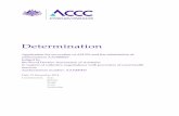 Determination - Australian Competition and Consumer Commission · 1.1. On 31 July 2018, the RDAA (the Applicant) lodged an application to revoke authorisation A91376 and substitute