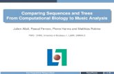 Comparing Sequences and Trees From Computational Biology ... · Comparing Sequences and Trees From Computational Biology to Music Analysis Julien Allali, Pascal Ferraro, Pierre Hanna