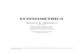 ECONOMETRICS - Keio Universityweb.econ.keio.ac.jp/.../ecm2/resume/Hansen20Econometrics.pdfECONOMETRICS BRUCE E. HANSEN ©2000, 20201 University of Wisconsin Department of Economics