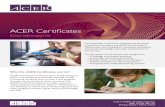 ACER Certificates · ACER Certificates School Information Kit The Australian Council for Educational Research is proud to introduce the ACER Certificates in ... question online test,