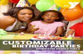 CUSTOMIZABLE BIRTHDAY PARTIES...room followed by a half hour of play in our indoor playground with a bounce house! Guests return to the preschool room to celebrate the birthday star