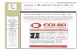 Lamine Baptist Association - Amazon S3€¦ · August/September 2016 Lamine Baptist Association Annual Meeting The annual business meeting will take place on Saturday, October 15
