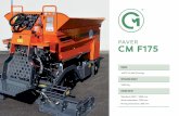 PAVER CM F175...PAVER CM F175 ® When spreading asphalt, concrete and sand over areas larger than 1.5 m, such as highways, municipal roads and large squares, vibro-pavers with wheels