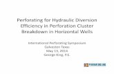 IPS 14-39 Perforating for Hydraulic Diversion Efficiency ......Perforating for Hydraulic Diversion Efficiency in Perforation Cluster Breakdown in Horizontal Wells. Completion Type