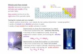 Metals and Non-metals - WordPress.com · Comparing Group 1 metals to typical metals Trends Going down Group 1 the metals - become softer-get more dense-melt and boil at lower temperatures