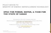 OTEC FOR POWER, WATER, & FOOD FOR THE STATE OF SABAH · 1/29/2018  · 3. PROPOSED PIONEER OTEC PROJECT • Total Capacity: Multiples of 2.5MWx4=10 MW x3=30MW x 4 up to = 120 MW per
