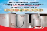 Australia’s most highly awarded range of environmental ...storage.dux.com.au/products/3_consumer_brochure_gen.pdf · Environmentally friendly hot water systems, like solar and heat