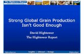 Strong Global Grain Production Isn’t Good Enough...Strong Global Grain Production Isn’t Good Enough David Hightower The Hightower Report Big Picture Factors • Cost of Production