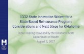 1332 State Innovation Waiver for a State-Based Reinsurance ... Hearing... · 3.08.2017  · the ACA imposes on large employers who fail to offer affordable coverage to their full