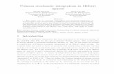 Poisson stochastic integration in Hilbert spaces · The theory of stochastic integration has been developed in an abstract setting, cf. [9], and [19], [20], [21], for the case of