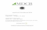 Applicant Handbook 2018 - mdcb.org · degree in Radiation Therapy, Radiation Science or Radiography. A minimum grade of C or 70-79% in Anatomy and/or Physiology, Brachytherapy, Clinical