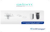 Documentación de validación Axiom Multi Level · Los anclajes inLink ® de Ø 2,8 mm se atornillan a 25 N.cm, mientras que el torque para los tornillos de prótesis MU140 (1.4mm)