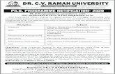 DR. C.V.RAMAN UNIVERSITYDR. C.V.RAMAN UNIVERSITY . Title: Ph.d Notification.cdr Author: cvru grp Created Date: 11/9/2019 2:31:55 PM