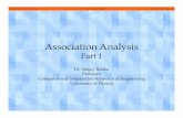 Association Analysis - Computer & Information Science ...Association Analysis Part 1 Dr. Sanjay Ranka Professor ... Market-Basket transactions Example: ... – Scan the database of