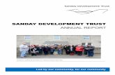 SANDAY DEVELOPMENT TRUST ANNUAL REPORT · If you would like to help make the vision a reality, please consider becoming a member of Sanday Development Trust or, if you are already
