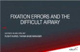 6. Fixation Errors and the Difficult Airway · FIXATION ERRORS AND THE DIFFICULT AIRWAY SUZY BECK, RN, BSN, CFRN, EMT FLIGHT NURSE / YAKIMA BASE MANAGER. ... • Waveform capnography