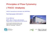 Principles of Flow Cytometry (´FACS´-Analysis) · Flow cytometers gather information about cells by measuring visible and/or fluorescent light emissions. This allows to sort cells