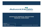 GRADUATE MEDICAL EDUCATION MANUAL - AdventHealth · CO Director, Quality/Safety GME QI/Safety Med Exec and GMEC: Since most of the GMEC participants are physicians, GMEC will continue