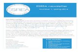 Esrea Newsletter No1 2016 ESREA newsletter Number 1, spring 2016 Dear ESREA member, This is my first