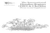 The International Dianthus Register (1983) & Checklist2 International Dianthus Register (1983) and Checklist 32nd Supplement (pf) Active Trade designation for ‘Liacti’ (pf) Adventure