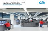 HP Jet Fusion 3D 4210 Printing SolutionDatasheet | HP Jet Fusion 3D 4210 Printing Solution Breakthrough economics for production runs 1 • Achieve up to 65% lower cost-per-part1—high-volume