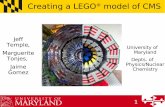 Creating a LEGO model of CMS - University Of …...3 LEGO® dimensions Scale model to LEGO® “minifig” dimensions Roughly a 1:48 scale 1 LEGO® brick = 0.461 m high 1 LEGO® stud