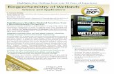 Highlights Key Findings from over 30 Years of Experience ... · Wetlands comprises a key perspective on the environmental impact of pollutants and the role freshwater and coastal
