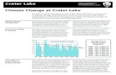 Climate Change at Crater Lake - National Park Service · Climate Change at Crater Lake. Despite its protected status, Crater Lake National Park is not immune to climate change. Scientists