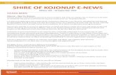 SHIRE OF KOJONUP June | 2019 SHIRE OF KOJONUP E-NEWS · The Shire of Kojonup’s waste contractor, Warren lackwood Waste, will be conducting the two year verge side collection of