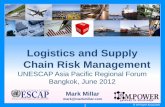 Logistics and Supply Chain Risk Management · Logistics and Supply Chain Risk Management . UNESCAP Asia Pacific Regional Forum . Bangkok, June 2012 . Mark Millar . mark@markmillar.com