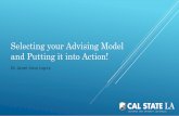 Selecting your Advising Model and Putting it into apps. ... Selecting your Advising Model and Putting