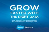 GROW - Salesforce.com · Your core focus is on building demand; your existence is defined by the search for traction. You may not have a clearly defined business model, even possibly