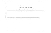 FIDO Alliance Membership Agreement 7 8 9...24 This Fast Identity Online (“FIDO”) Alliance Membership Agreement (“Agreement”) is entered 25 by Signatory, and provides rights