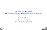 EE105 – Fall 2015 Microelectronic Devices and Circuitsee105/fa17/lectures... · Slew rate limited output: Slope = SR Bandwidth limited output: Slope = ω t V < SR (V is the steady