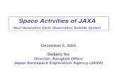 Space Activities of JAXA · Space Activities of JAXA ... Current ALOS Status (2005.6.10) GCOM (Global Climate Observation Mission) The series of satellites, GCOM (Global Climate ...