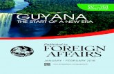 GUYANA - Foreign Affairs · Guyana’s economy as part of a green economy. “We are looking at green energy, protected areas, biodiversity, preservation of our rain forests, ecotourism,