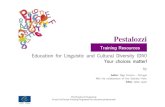 Training Resources - Council of Europe · Pestalozzi Training Resources Methods/techniques used Individual work and collaborative group work, involving projects, using pictures, literature,