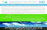 Powering the Future We Want · 2015-03-19 · Powering the Future We Want Recognizing leadership and innovative practices in energy for sustainable development UN-DESA GRANT - CALL