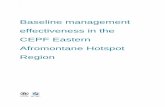 Baseline management effectiveness in the CEPF Eastern … · 2016-02-04 · ‘hot spots’, notably through the involvement of civil society (NGOs, CSOs, Universities and other research