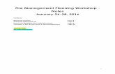January 2016 Integrated Fire Mgt Planning Workshop Notes€¦ · Cary Newman Ariel Leonard P. Bowden, J. Anderson Brian Schaffler L. Barrett/T. Parkinson 1430-144 5 ... (updated 1/28/16)