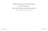 2012-2013 Campus Improvement Plan Parker Elementary Midland …€¦ · Midland Independent School District Parker Elementary 2012-2013 Campus Improvement Plan Accountability Rating: