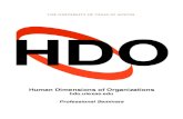 Human Dimensions of Organizations...Human Dimensions of Organizations (HDO) teaches individuals in business to think like leaders by explaining the people who drive today’s global