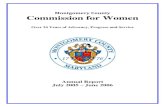 Montgomery County Commission for Women · 2012-07-17 · The Montgomery County Commission for Women (CFW) is a department of the Montgomery County Government with two primary functions