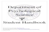 Department of Psychological Science Student Handbookwebmedia.jcu.edu/psychology/files/2014/10/Psychological-Science-… · Psychology was described as an important supplement for
