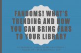 Fandoms! What’s trending and how you can bring fans to ......FANDOMS •Netflix has made older shows popular and brought new audiences to certain genres •It has greatly increased