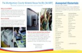 The Montgomery County Material Reuse Facility (McMRF ...This brochure is printed on recycled paper. Montgomery County Montgomery County Material Reuse Facility (McMRF) Montgomery County